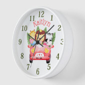 Aangepaste naam Oerwoud Safari Dieren Roze Witte K (Hoek)