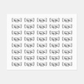 Aangepaste naam of bedrijfsnaam stof kleding label (Vel)