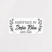 Aangepaste naam of bedrijfsnaam stof kleding label (Design 2)