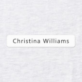 Aangepaste naam of bedrijfsnaam stof kleding labels (Design 1)