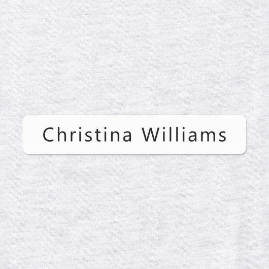 Aangepaste naam of bedrijfsnaam stof kleding labels (Design 1)