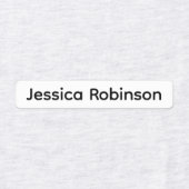 Aangepaste naam of bedrijfsnaam stof kleding labels (Design 1)