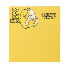 Aangepaste naam of namen van Cute Bananas Notitieblok
