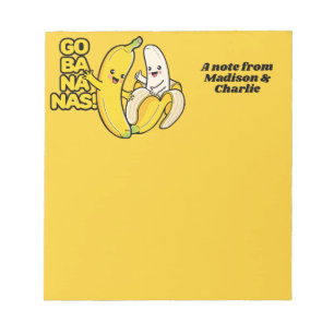 Aangepaste naam of namen van Cute Bananas Notitieblok