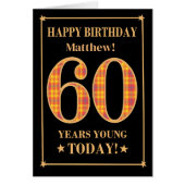 Aangepaste naam of relatie 60e verjaardag Tartan K (Voorkant)