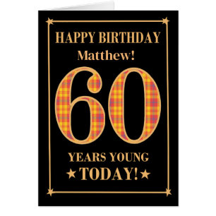 Aangepaste naam of relatie 60e verjaardag Tartan K