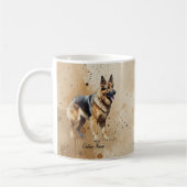 Aangepaste naam of tekst Duitse herder hond huisdi Koffiemok (Links)