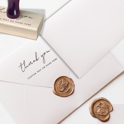 Aangepaste naam of tekst | Minimalistische dank Rubberstempel