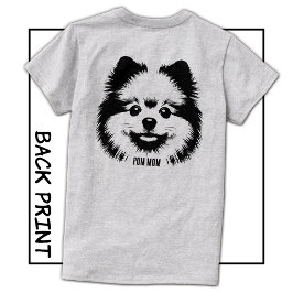 Aangepaste naam of tekst Pop Art Pomeranian Moeder T-shirt