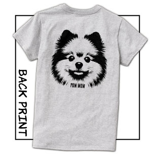 Aangepaste naam of tekst Pop Art Pomeranian Moeder T-shirt