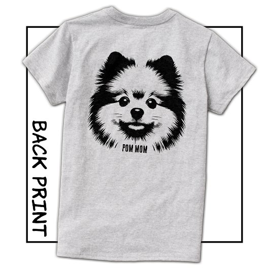 Aangepaste naam of tekst Pop Art Pomeranian Moeder T-shirt