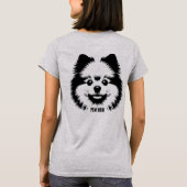 Aangepaste naam of tekst Pop Art Pomeranian Moeder T-shirt (Achterkant)