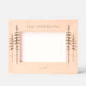 Aangepaste naam of tekst Rustic Trees Forest Gegraveerde Lijstjes (Voorkant)