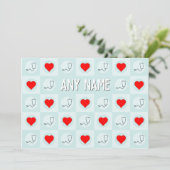 Aangepaste naam of tekst voor verpleegkundige of z bedankkaart (Staand voorkant)