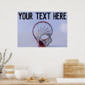 Aangepaste naam of tekstsport voor Basketball Play Poster (Keuken)