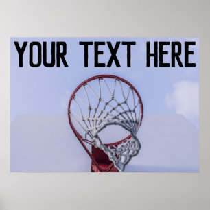 Aangepaste naam of tekstsport voor Basketball Play Poster