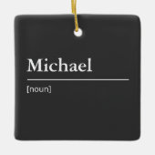 Aangepaste naam of Word woordenboek zwart-wit Keramisch Ornament (Voorkant)