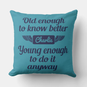 Aangepaste naam "Old & Young" (oude en jonge) werp Kussen