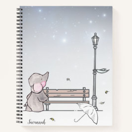 Aangepaste naam  olifant Kleurrijk Notitieboek