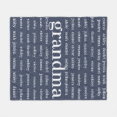 Aangepaste naam Oma Deken, Minky Baby Deken (Voorkant (Horizontaal))