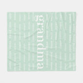 Aangepaste naam Oma Deken, Minky Baby Deken (Voorkant (Horizontaal))