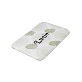 Aangepaste naam ombre mandala op wit badmat (Gekanteld)