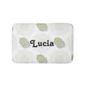 Aangepaste naam ombre mandala op wit badmat (Voorkant)