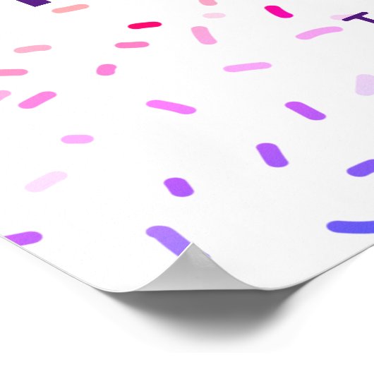 Aangepaste naam Ombre Tins Patroon Welkom Poster (Hoek)