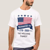 Aangepaste naam Onafhankelijkheidsdag Samenkomst F T-shirt (Voorkant)