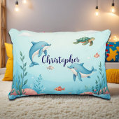 Aangepaste naam onder het Zee Accent Kussen