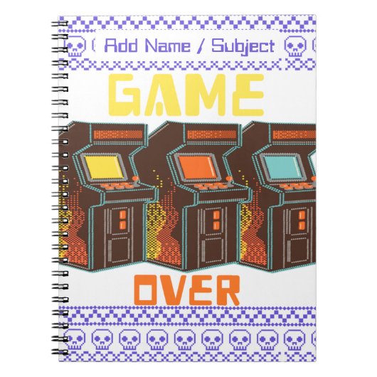 Aangepaste naam/Onderwerp game over Retro Gamer Sc Notitieboek (Voorkant)