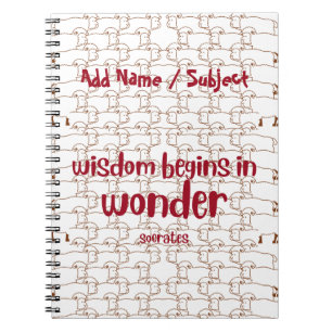 Aangepaste naam/onderwerp Quirky Quote Fluffy Cute Notitieboek