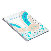 Aangepaste naam/Onderwerp regenboog & hart Notitieboek (Rechterzijde)