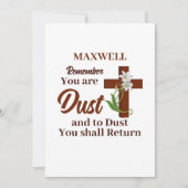 Aangepaste naam Onthoud dat je stof bent | Aswoens Feestdagenkaart (Voorkant)