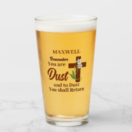 Aangepaste naam Onthoud dat je stof bent | Aswoens Glas