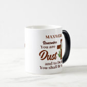 Aangepaste naam Onthoud dat je stof bent | Aswoens Magische Mok (Voorkant rechts)