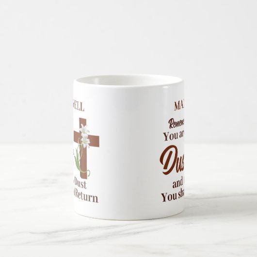 Aangepaste naam Onthoud dat je stof bent | Aswoens Magische Mok (Center)