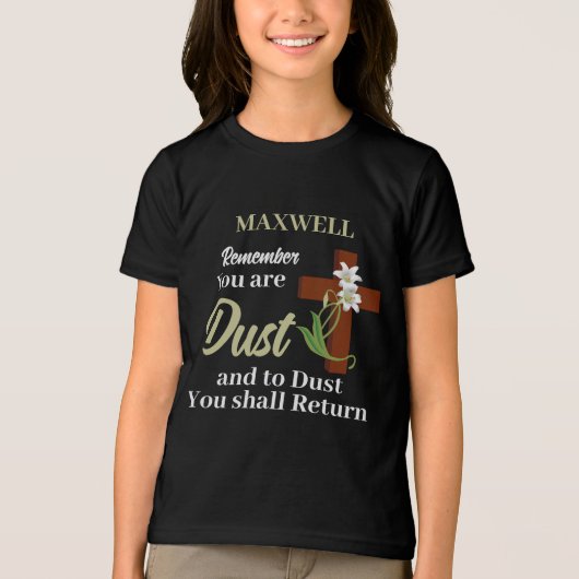 Aangepaste naam Onthoud dat je stof bent | Aswoens Tri-Blend Shirt (Voorkant)