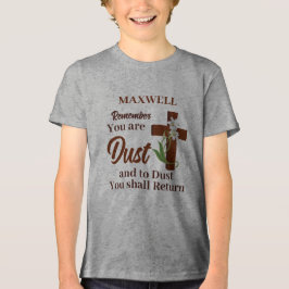 Aangepaste naam Onthoud dat je stof bent | Aswoens Tri-Blend Shirt