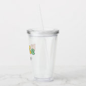 Aangepaste naam Oom Retro Cadeft | Oom gepersonali Acryl Drinkbeker (Links)