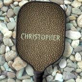 Aangepaste naam op afdrukken van groene lederen ol pickleball paddle
