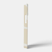 Aangepaste naam op beige crème eenvoudige organisc Case-Mate iPhone case (Achterkant / Rechts)