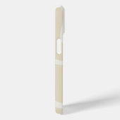 Aangepaste naam op beige crème eenvoudige organisc Case-Mate iPhone case (Achterkant / Rechts)