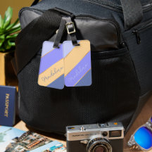 Aangepaste naam op Blauw Violet Lavender Soft Yell