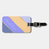 Aangepaste naam op Blauw Violet Lavender Soft Yell Bagagelabel (Voorkant horizontaal)