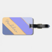 Aangepaste naam op Blauw Violet Lavender Soft Yell Bagagelabel (Achterkant horizontaal)