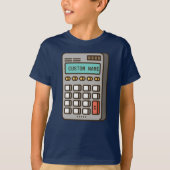 Aangepaste naam op calculator t-shirt (Voorkant)