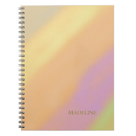 Aangepaste naam op Cotton Candy Kleuren Notitieboek
