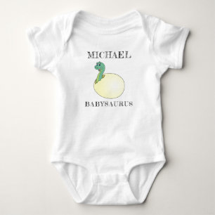 Aangepaste naam op Cute Hatchling Dinosaur Romper