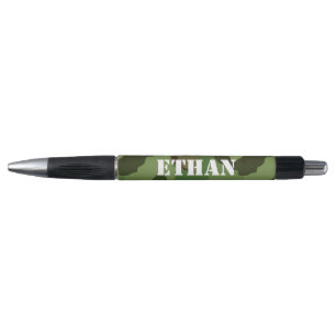 Aangepaste naam op groen en bruin Camouflage Pen